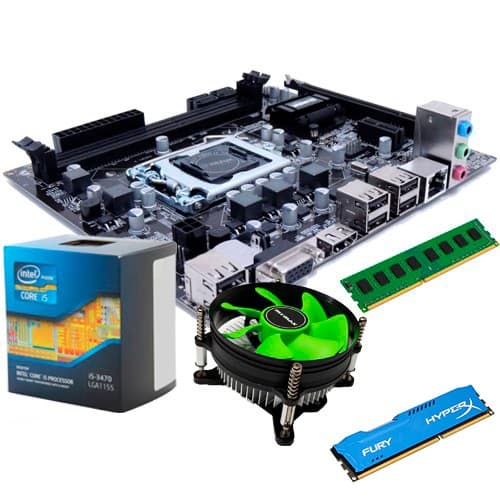 Kit I5 2400 + Placa H61 1155 + 12gb Ddr3 1600 Mhz