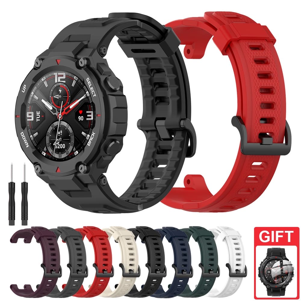 Substituição Da Fita De Silicone Para Xiaomi Huami Amazfit T-Rex/Pro/2