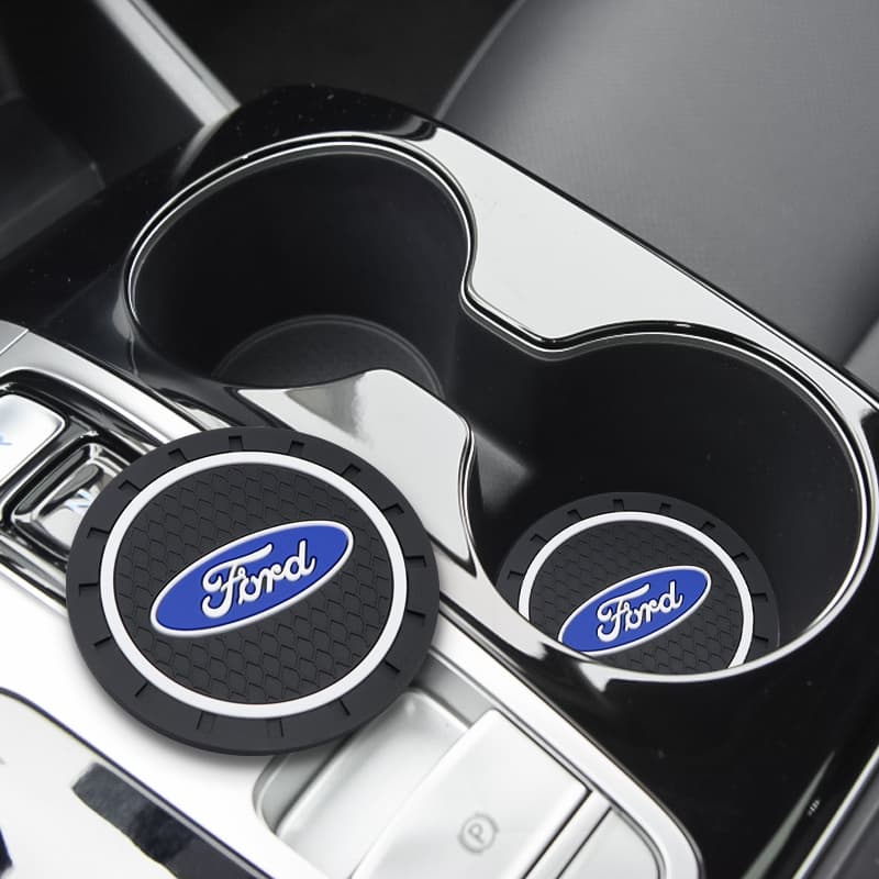 Ford Capa De silicone Porta-Copos Com Logotipo Decoração Estilosa Para MK Fiesta Foco Mondeo Kuga explorer Mustang F-150 ESCORT