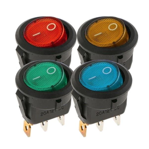 Botão Interruptor Led Liga/Desliga 12V, 110/220V, 24V Chave Gangorra