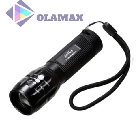 Lanterna Tática Led Q3 Com Zoom Com Pilha 3 Modos Acampamentos Esportes Super Potente