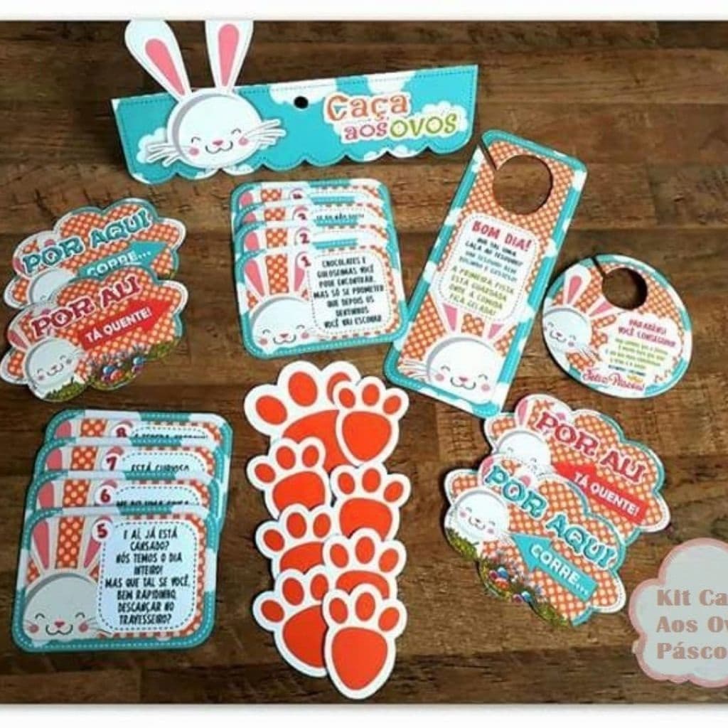 Caca ao ovos coelho da pascoa
