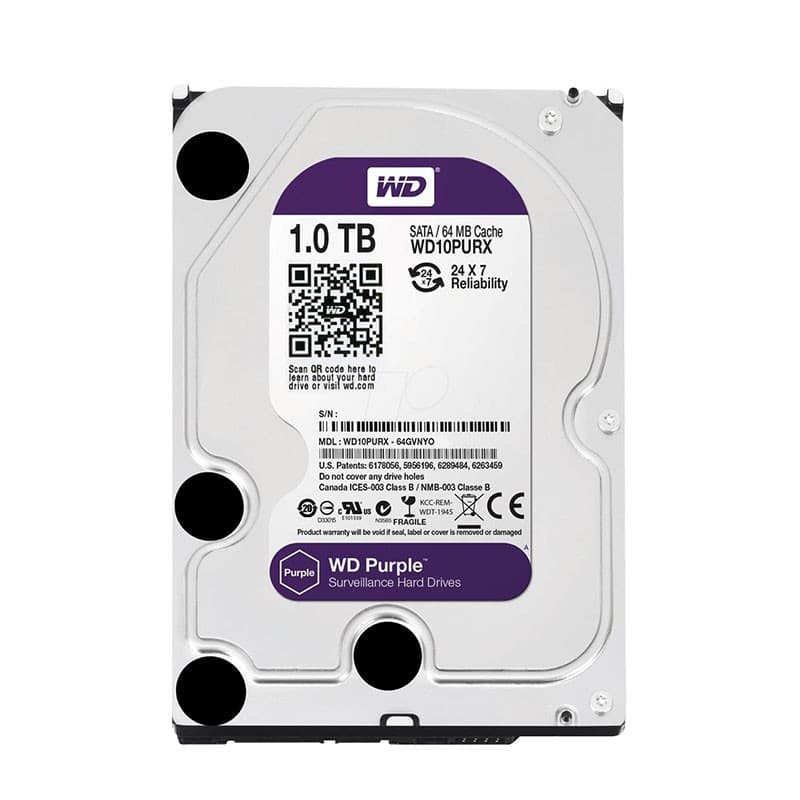 Disco Rígido Interno Western Digital Wd Purple Wd10purz 1tb