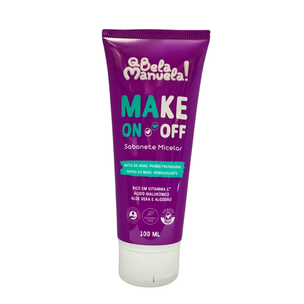 Sabonete Facial Micelar Make ON- OFF 100ml Q Bela Manuela! QBM0003