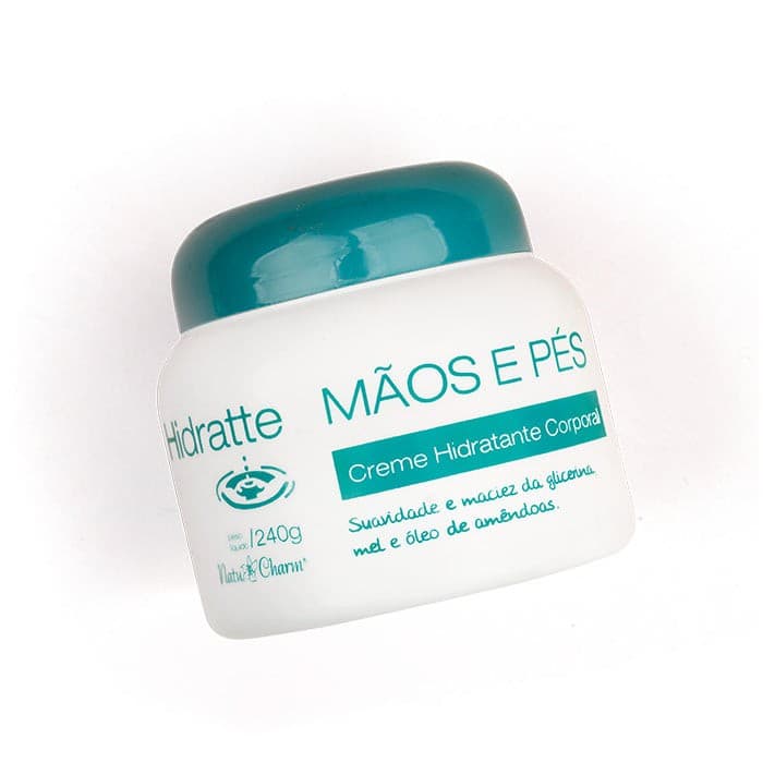 Creme Hidratante para as Mãos e Pés com Glicerina 240g Natu Charm