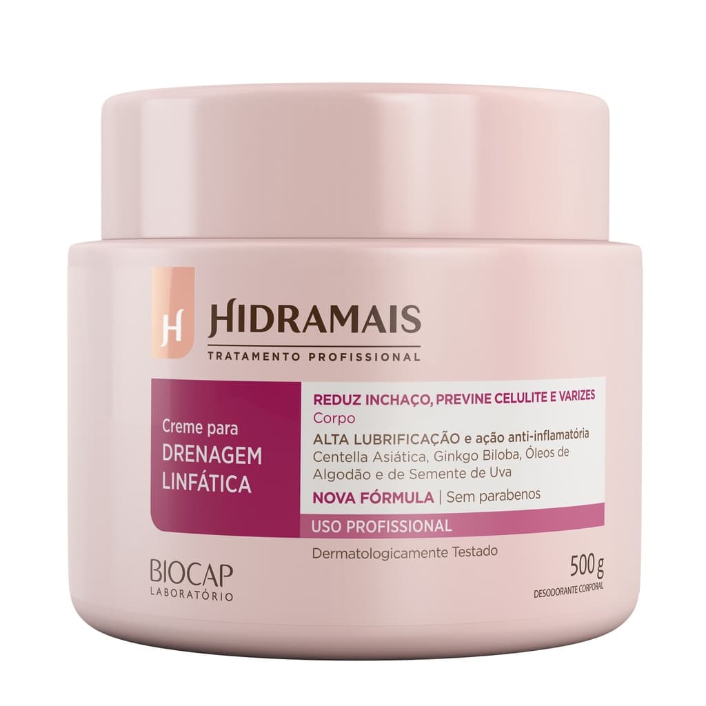 Creme para Drenagem Linfática 500g Hidramais