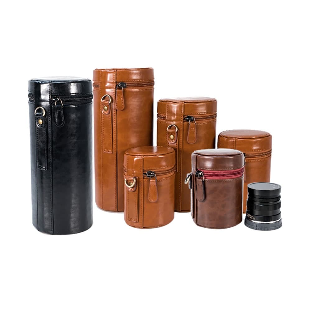Bolsa De Lente De Câmera Em Couro PU/Protetor Resistente Impermeável Para Canon/Nikon/Acessórios Sony 24-70-200mm