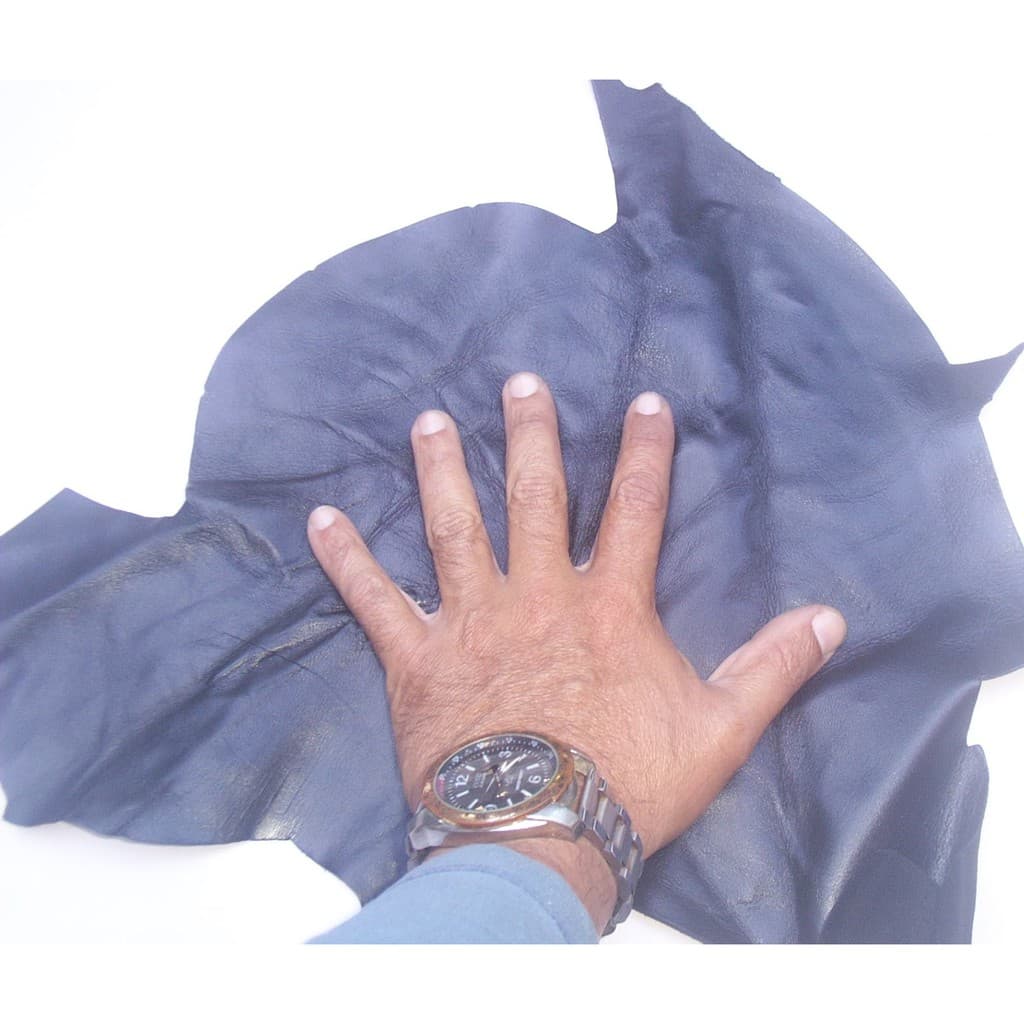 2kg Retalhos Grandes Couro Estofado Legítimo Preto Vaqueta