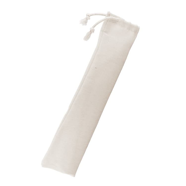 Saco de algodão crú ecológico liso sustentável para armazenar canudo talheres escova
