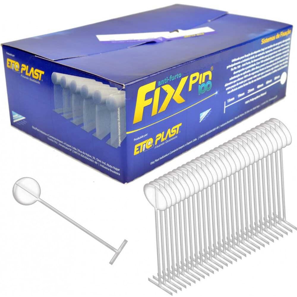 Pino Fix Pin 100 Anti Furto 40mm  Etiqplast - 5000 Unidades
