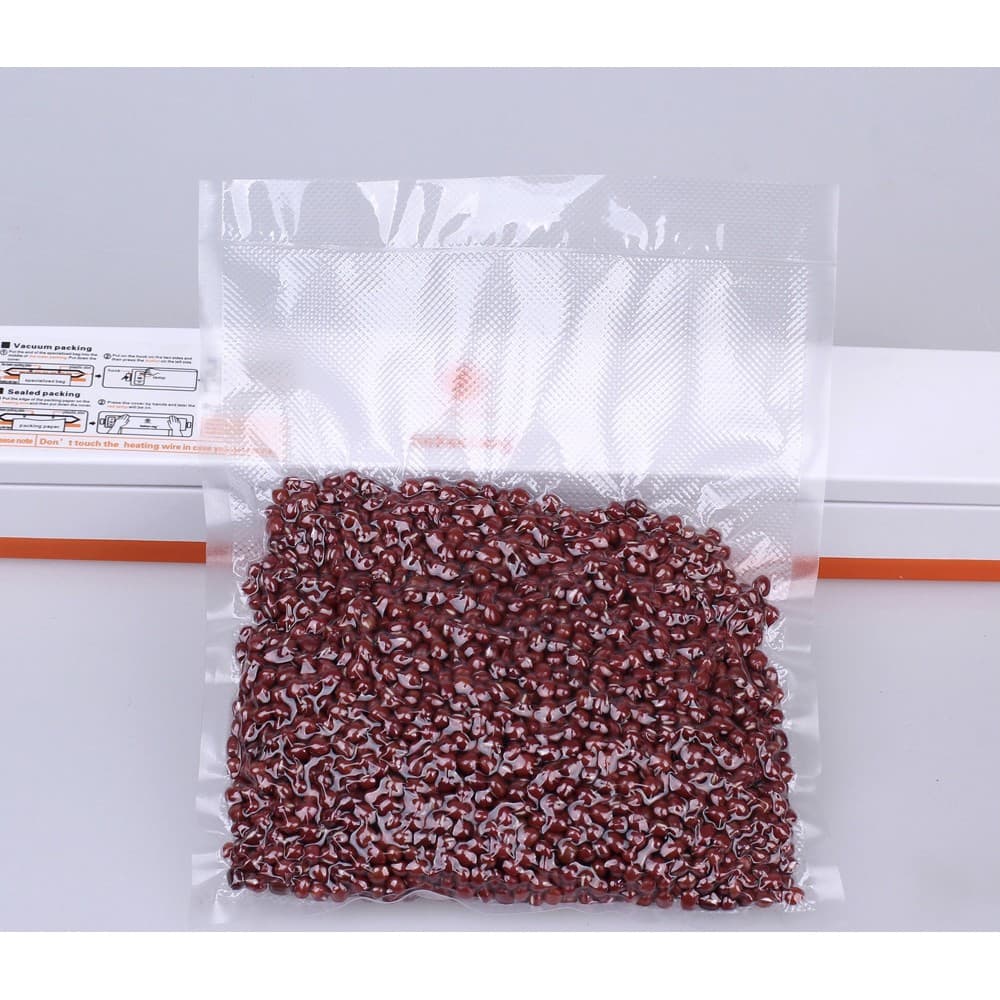 Kit 10 Saco Plástico 20 X 30cm Com Ranhura Para Seladora A Vácuo Embalagem De Alimentos Reutilizável