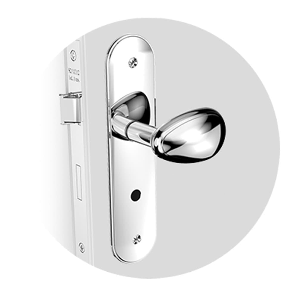 Fechadura Banheiro Soprano Espelho Bora taco Golf Cromado