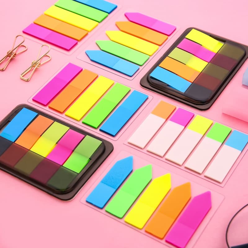 100 Folhas De Adesivos De Cores Do Laço-Íris Adesivo Criativo Bonito Lágrima Index