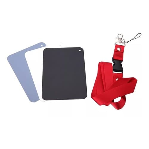 Cartão Cinza 18% 3 Em 1 Balanço De Branco 8,5x5,5cm