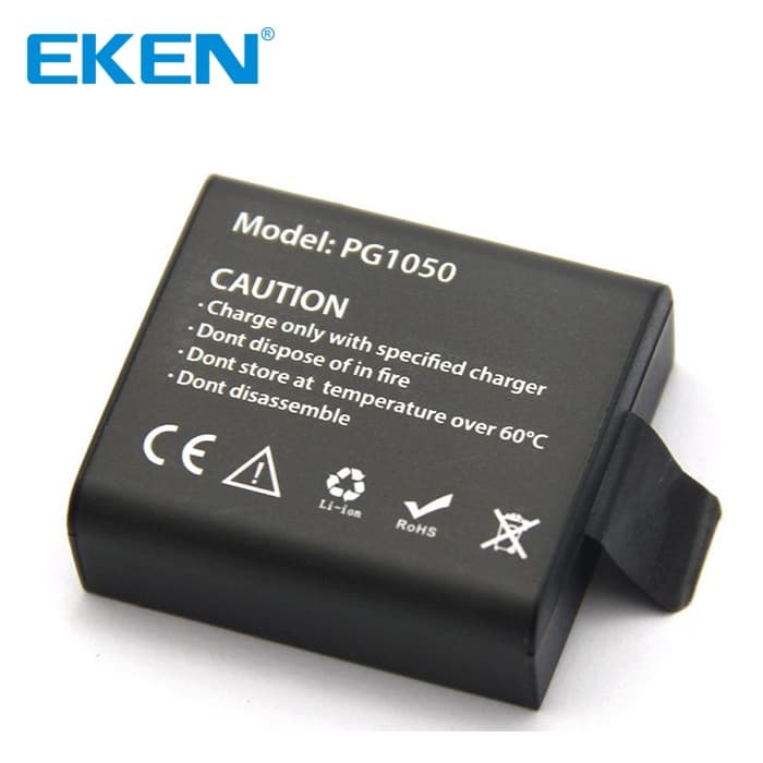 Bateria Eken Original PG1050 Li-Ion 3.7 v 1050mAh Extra para Câmera H9R H9RS H6S sjcam SJ4000 SJ5000