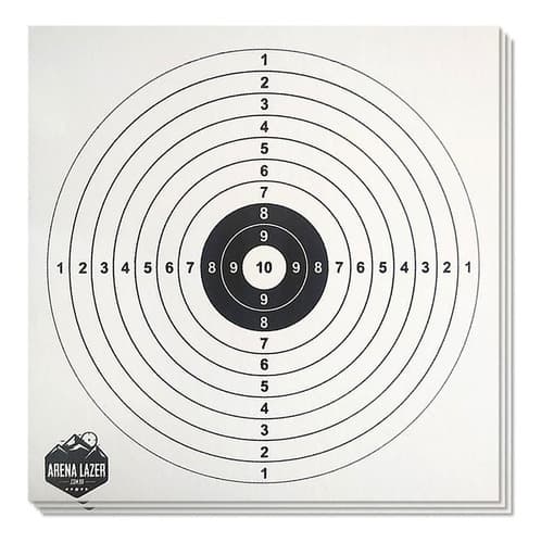 Alvo 17x17cm 30un Papel Cartonado Branco P/ Treino e Competição