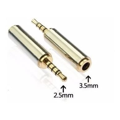4*adaptador Plug  Som P1 Macho X P2 Femea (2.5mm X 3.5 Mm)