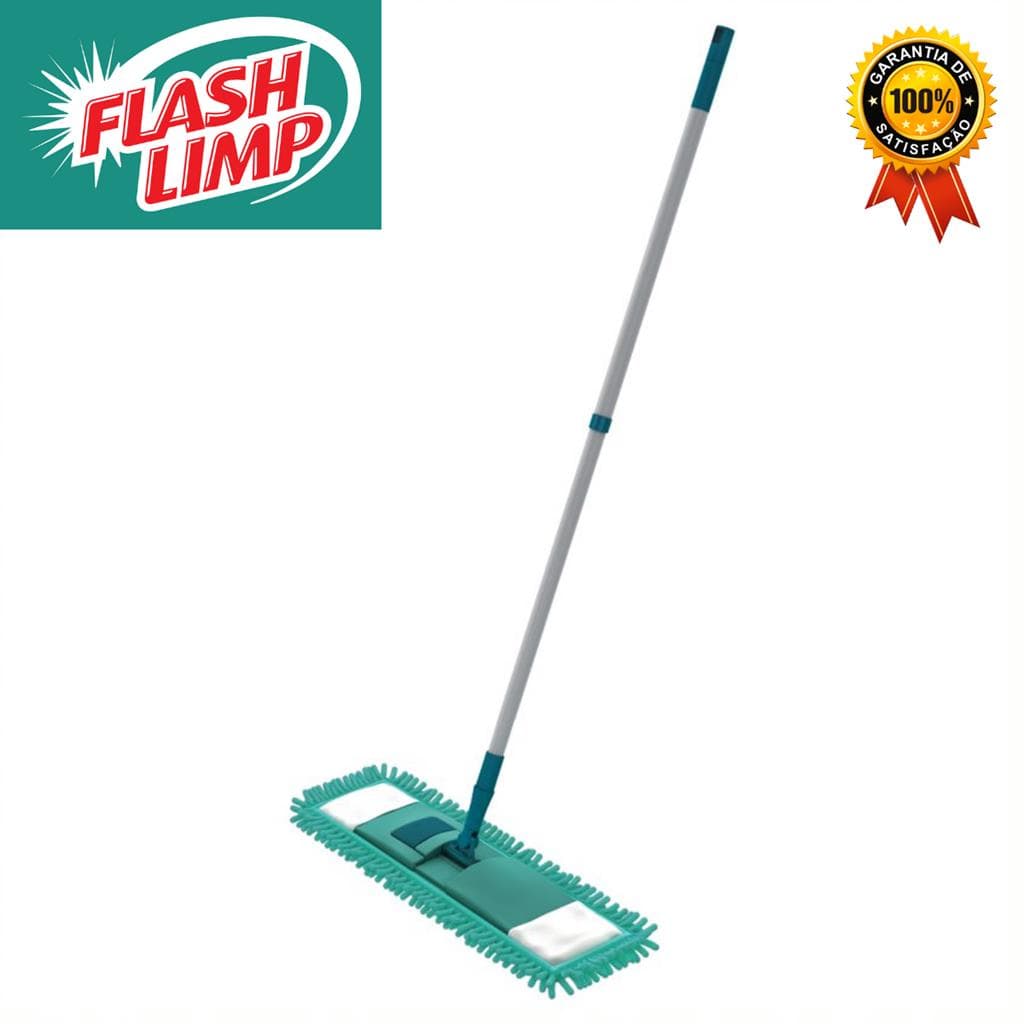Mop Flat Chenile com cabo Telescopico, MOP7633, Flash Limp