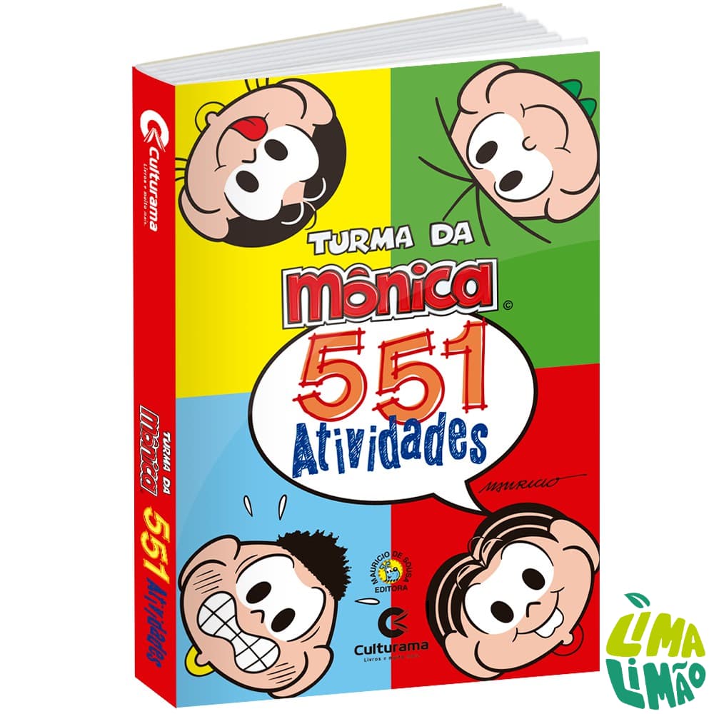Livro De Atividades Turma Da Mônica 551 Exercícios Infantil Apoio Escolar