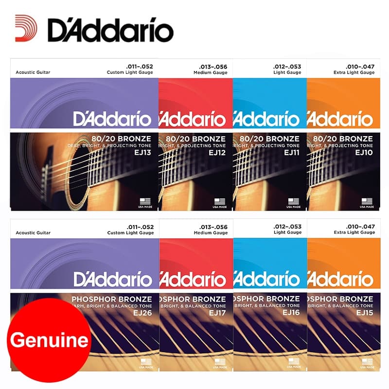 D 'Addario EJ10 EJ11 EJ12 EJ13 EJ15 EJ16 EJ17 EJ26 Bronze / Phospher Bronze Cordas Da