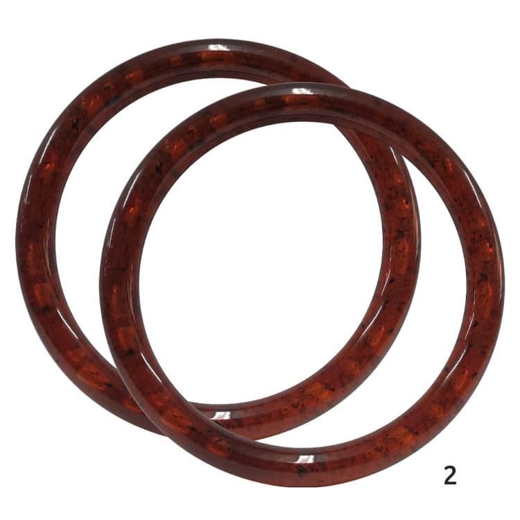 Par De Alça Argola De Resina Para Bolsas De Crochê Caramelo 15x15