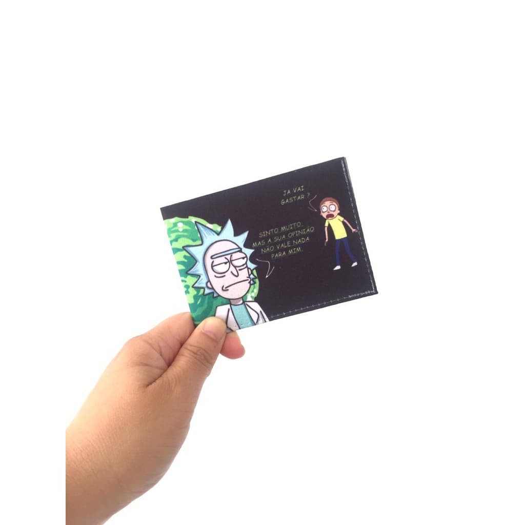 Carteira Porta Cartão Divertida Rick end Morty