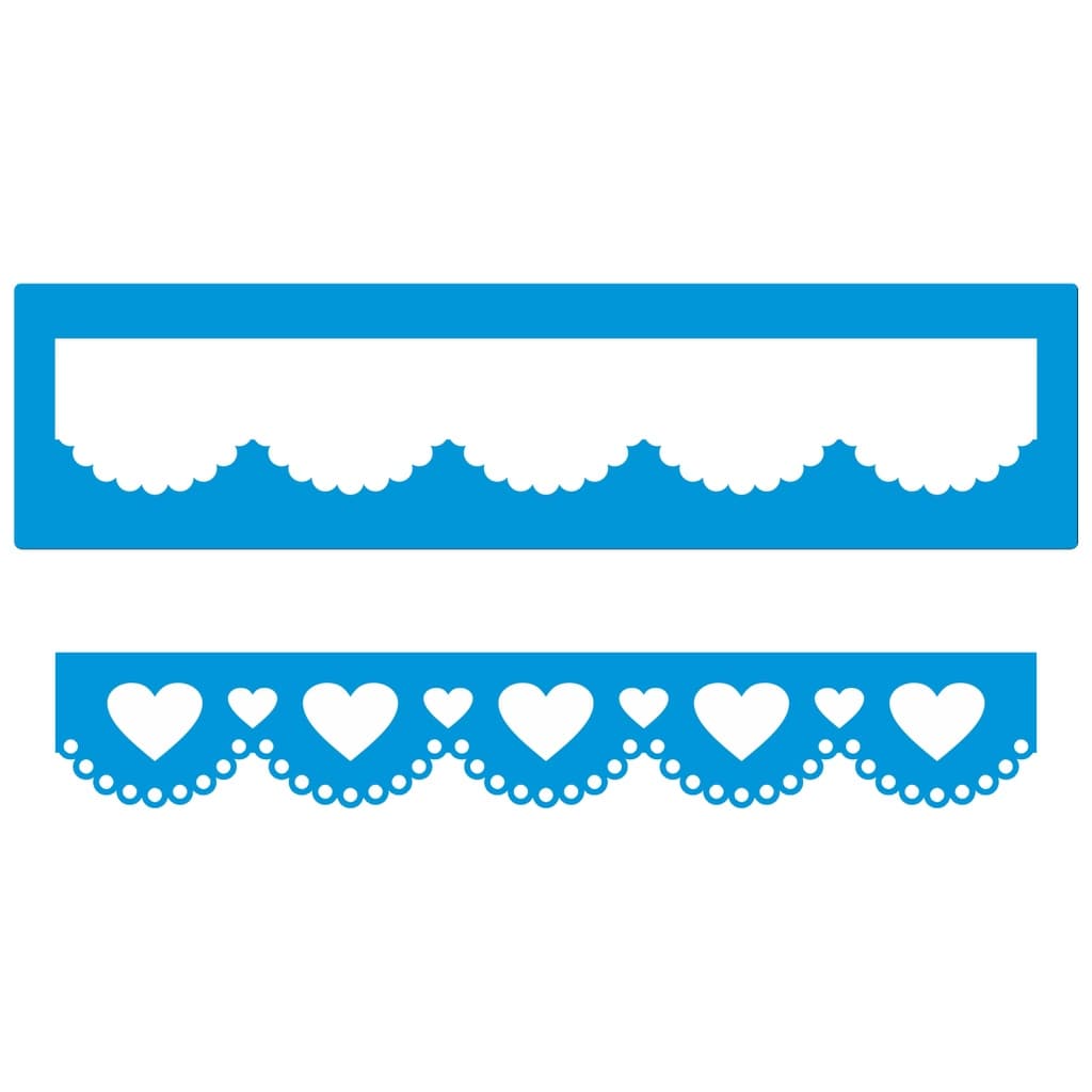 Stencil 5 X 20 Faixa Corações Molde Vazado Pintura Tecido Mdf Madeira Parede Camiseta Pano Prato