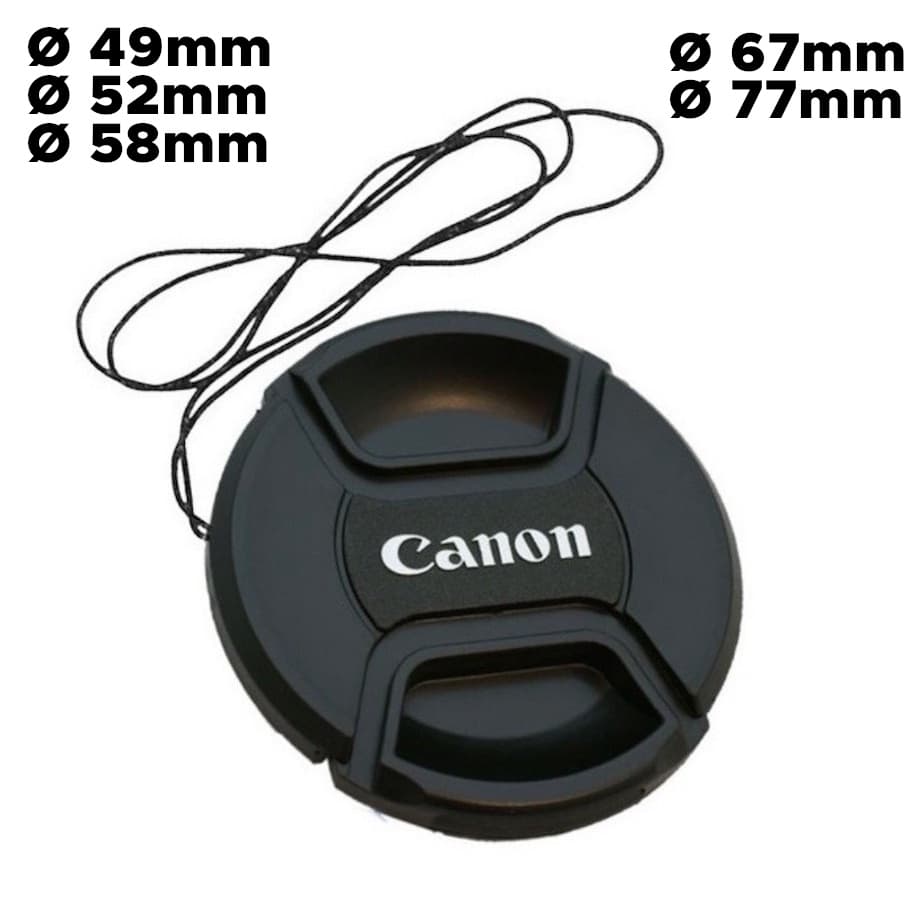 Tampinha Canon Frontal Lente Canon Ø 49mm 52mm 58mm 67mm 77mm DSLR EF EF-s