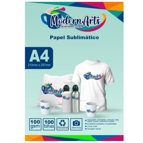 Papel ModernArts Para Sublimação Fundo Rosa A4 com 100 folhas