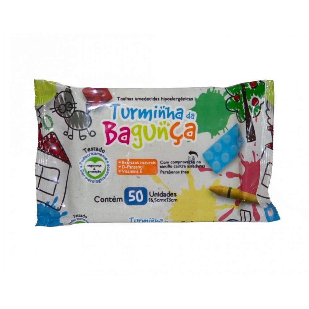 Lenço Umedecido Turminha da Bagunça C/50 Unidades - Original