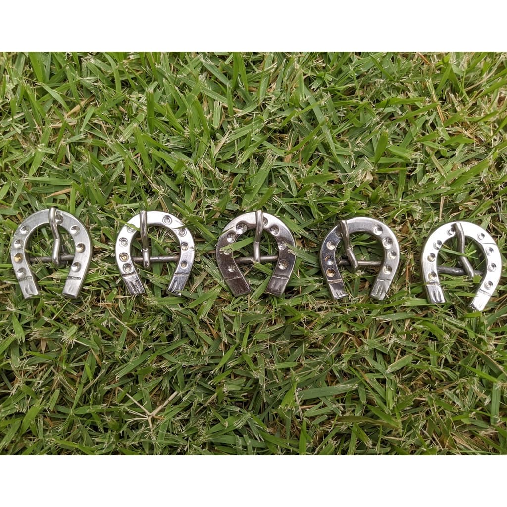 kit 5 Fivela de Ferradura Aberta 16mm e 19mm Inox pra Traia Peitoral Cabeçada Artesanato