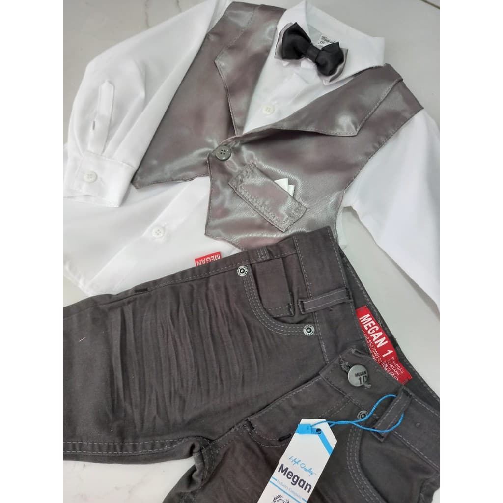 Conjunto Menino Bebe Colete Gravata Festa Casual