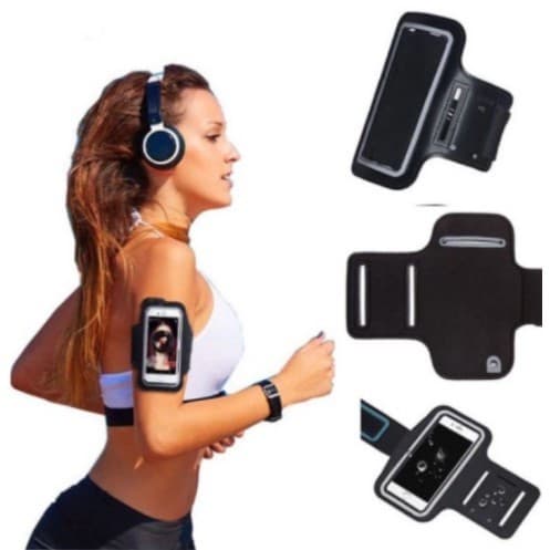 Braçadeira Esportiva Porta Celular Bracelete para corrida academia Universal 5.5 Polegadas com visor e porta chaves