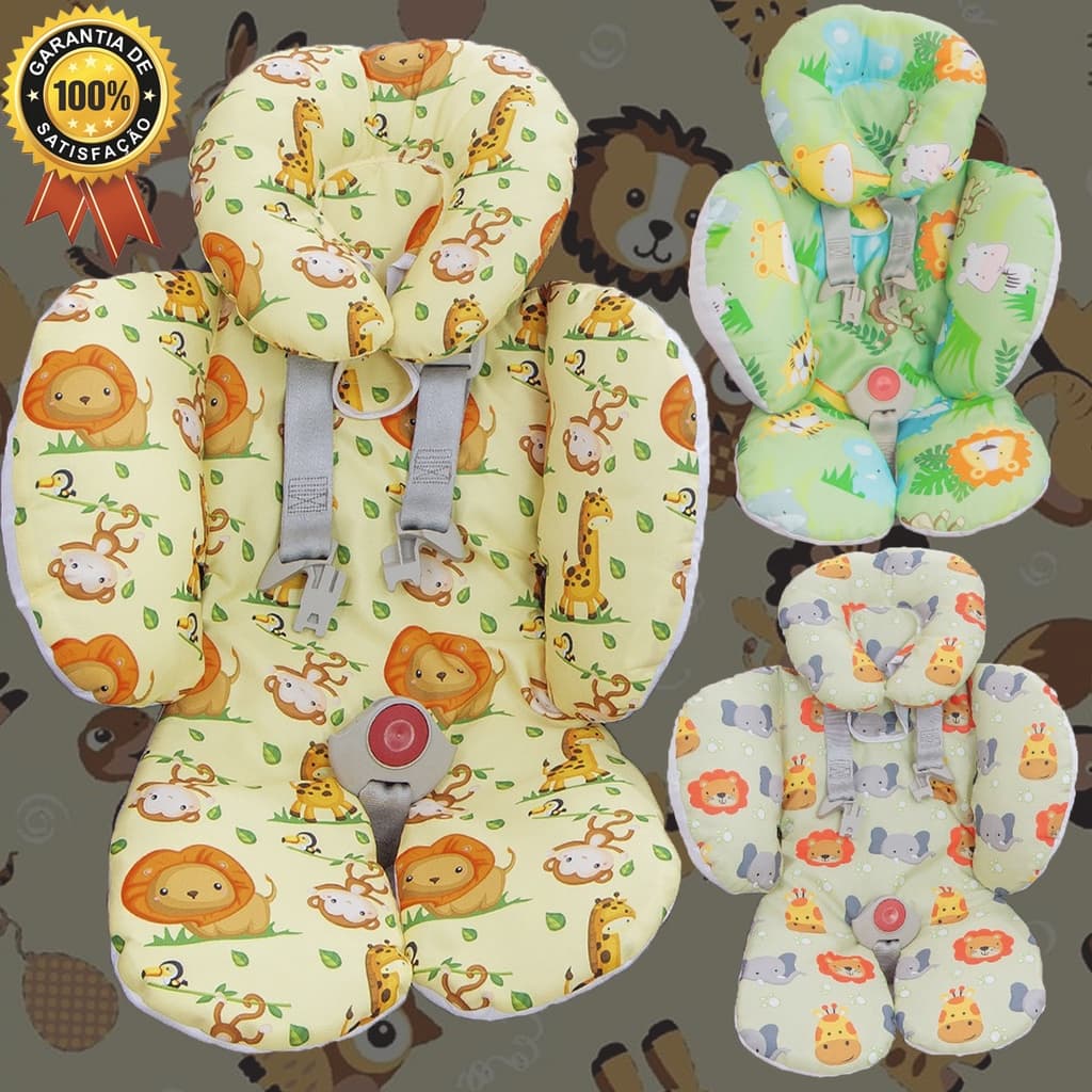 Redutor Apoio de Corpo uso no Bebê Conforto e Carrinho Suporte Universal Reversível Cadeirinha Almofada Encosto Anatômico