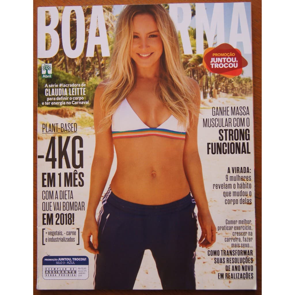 Revista Boa Forma Nº 375 Janeiro/2018 Claudia Leitte