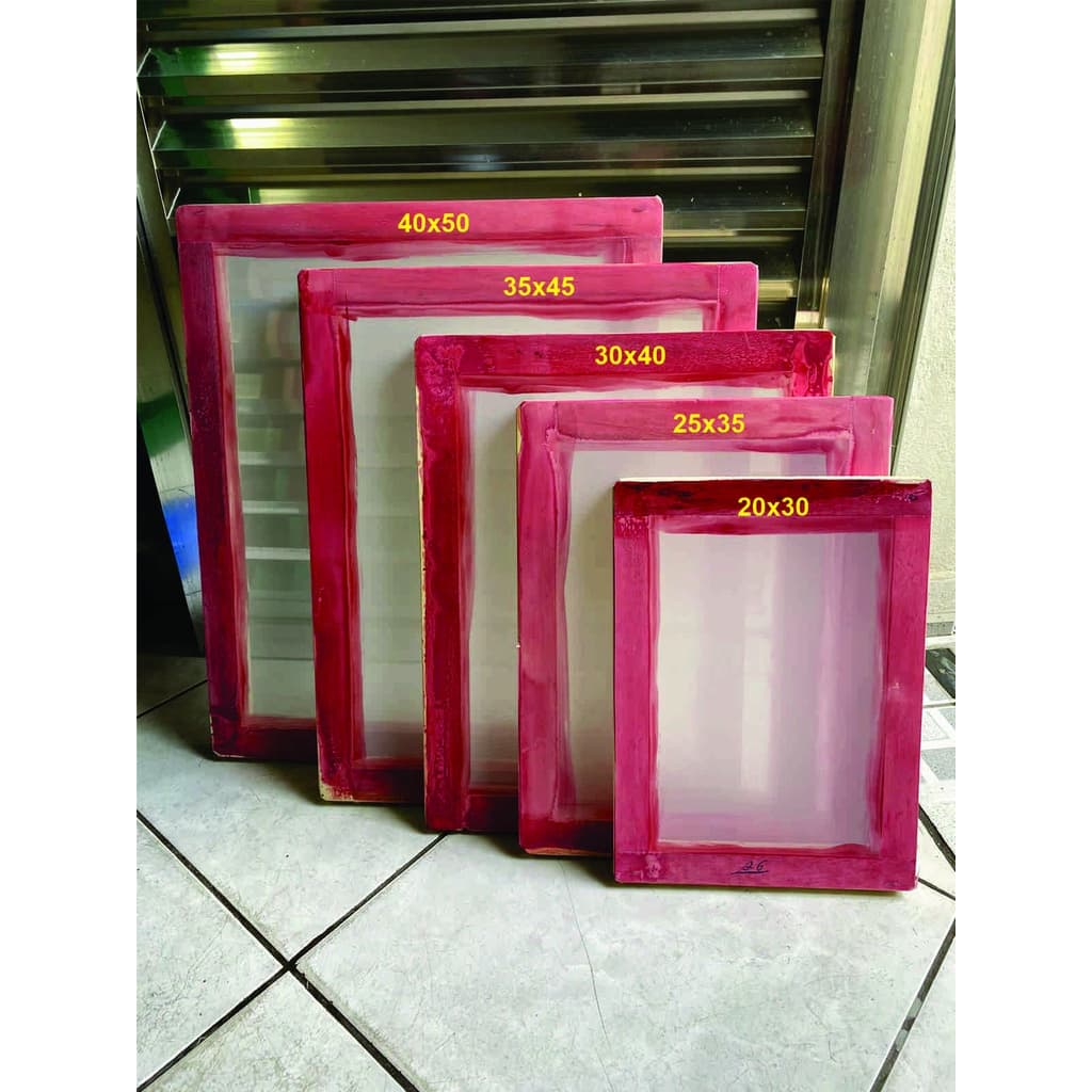 Tela matriz Quadro  SilkScreen Serigrafia, fio 55° - 77 (20x30 - 25x35 - 30x40 - 35x45 - 40-50)