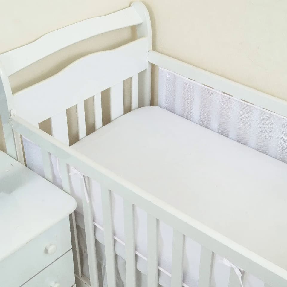Tela Protetora Para Berço Americano/jogo De Tela Respirável Para Laterais/proteção Para Lateral De Berço/com Velcro Nas Pontas