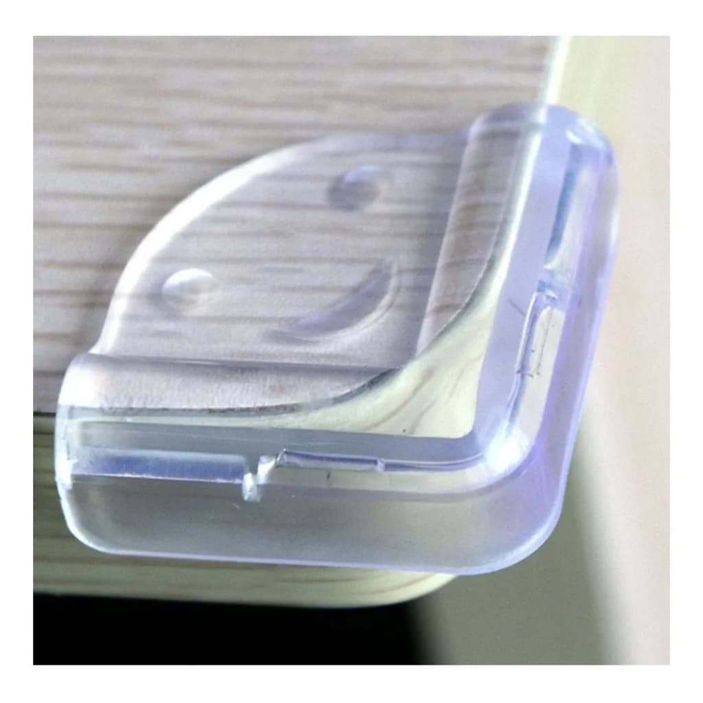 Protetor De Quina Bebe Cantos Mesa Vidro Silicone Cantoneira 04 Unidades