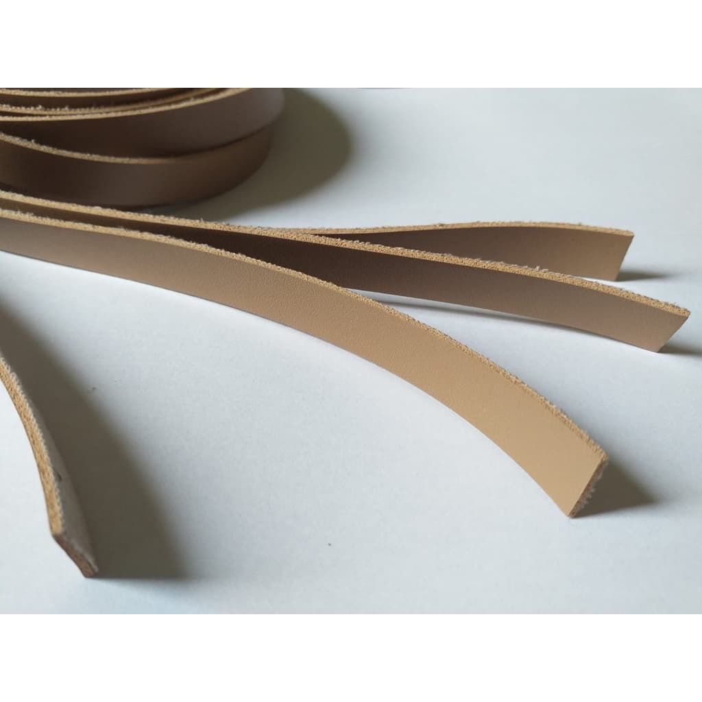 Tira de couro sintético, 10mm - BEGE - 4 peças
