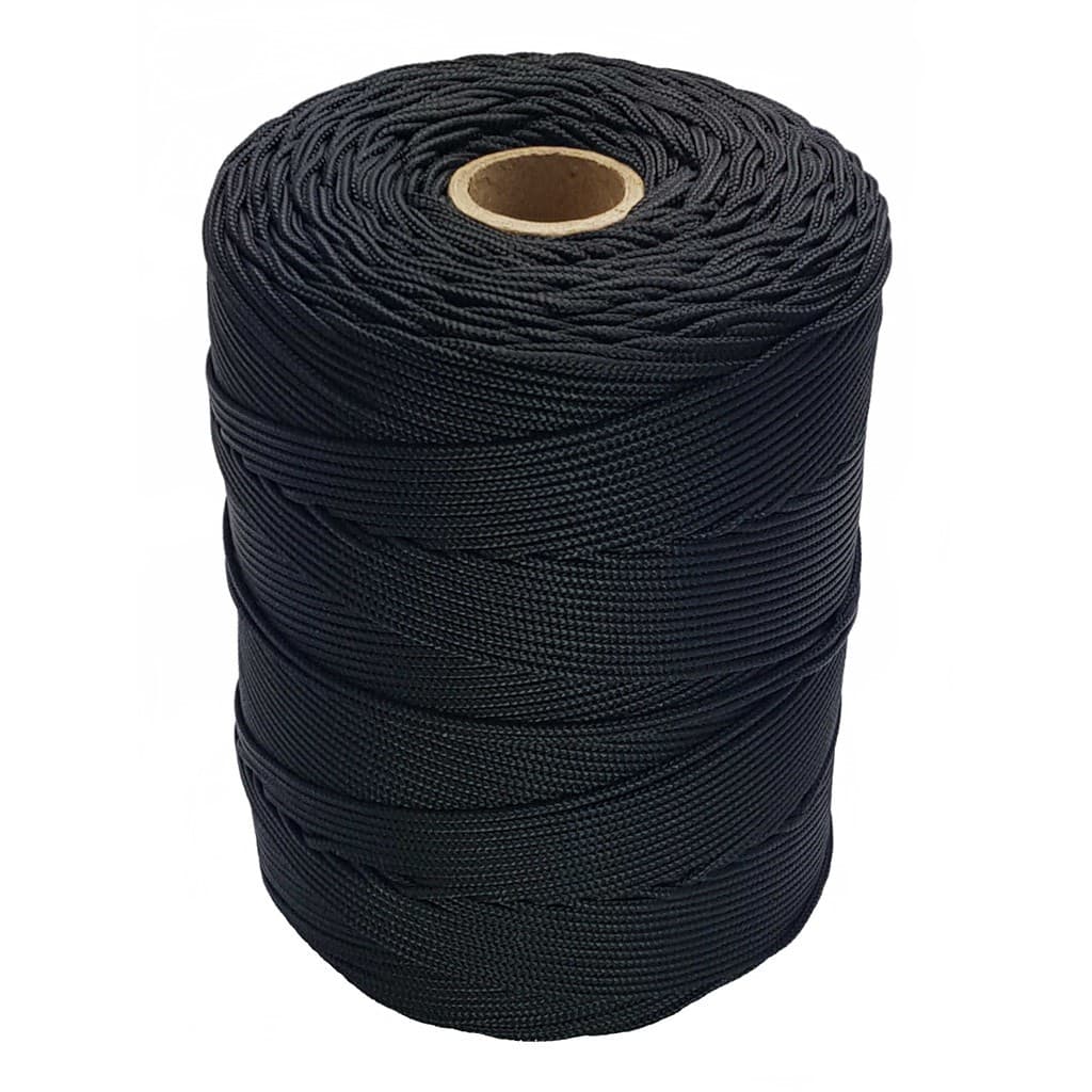 Corda Trançada 1,5mm Preta (seda) 660 Metros GKL Store