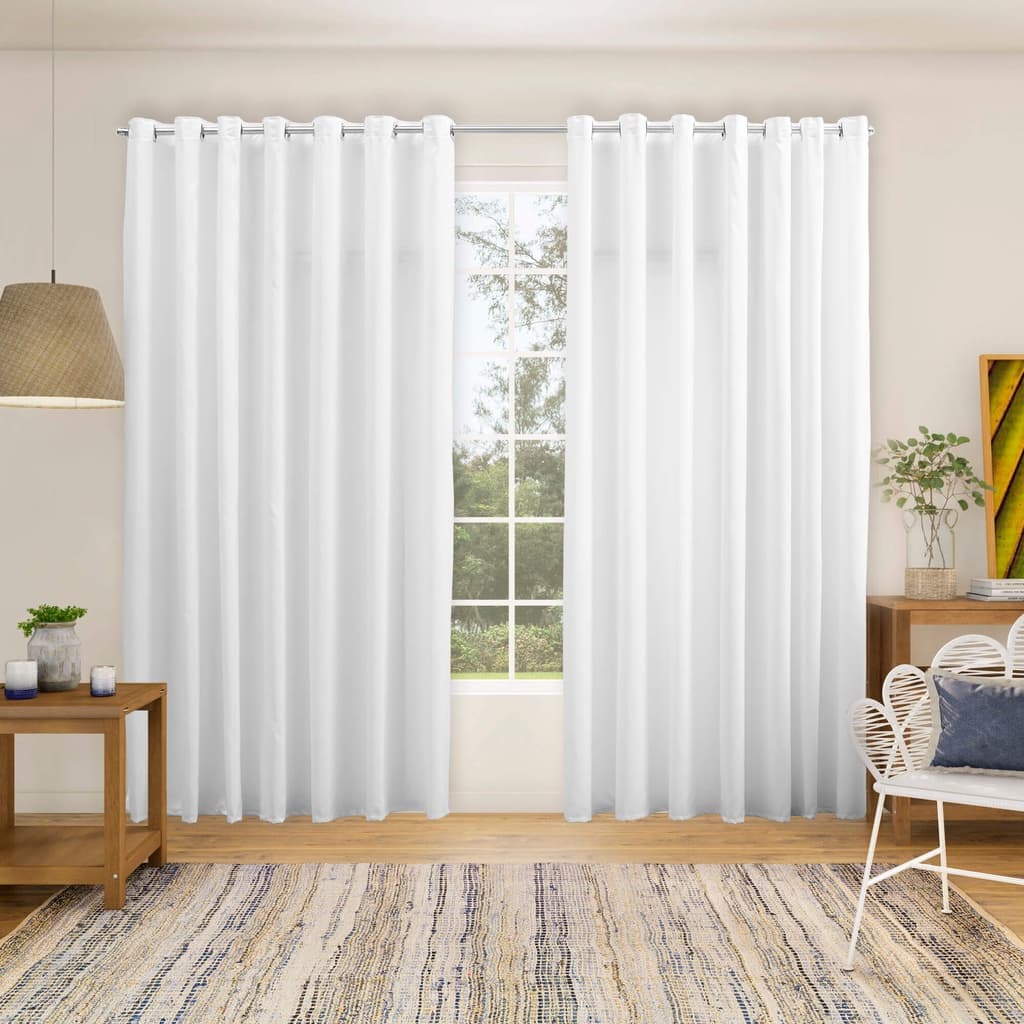 CORTINA ROMA Quarto Sala Decoração direto da fabrica para varão simples com ilhós cromado - decoração