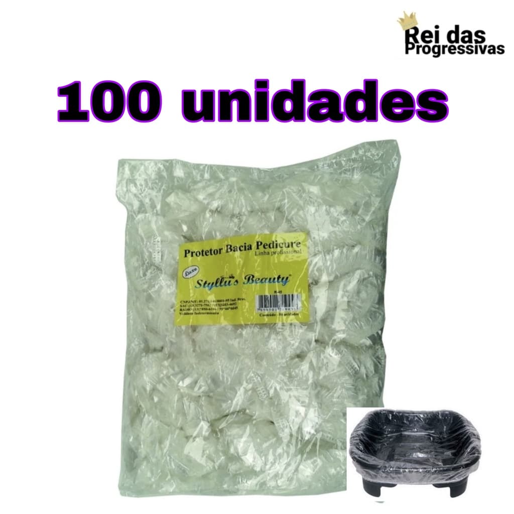 100 Protetor Plástico Para Bacia Pedicure Pé