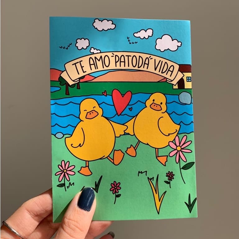 Cartão Hippie Te Amo Patodavida