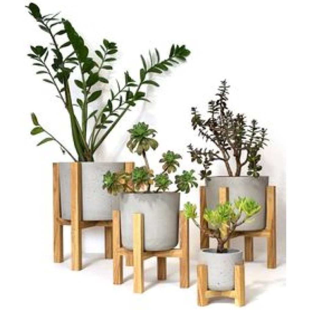 Suporte de Chão Legs Cachepot Madeira Pinus Natural - Porta Vaso Planta