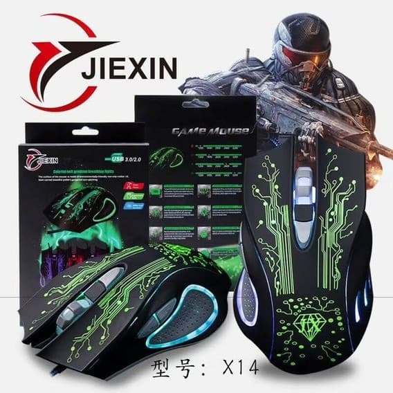 Mouse Gamer X9 iMICE Para Jogo Alta Qualidade Óptico com LED RGB Cabo Reforçado com Filtro