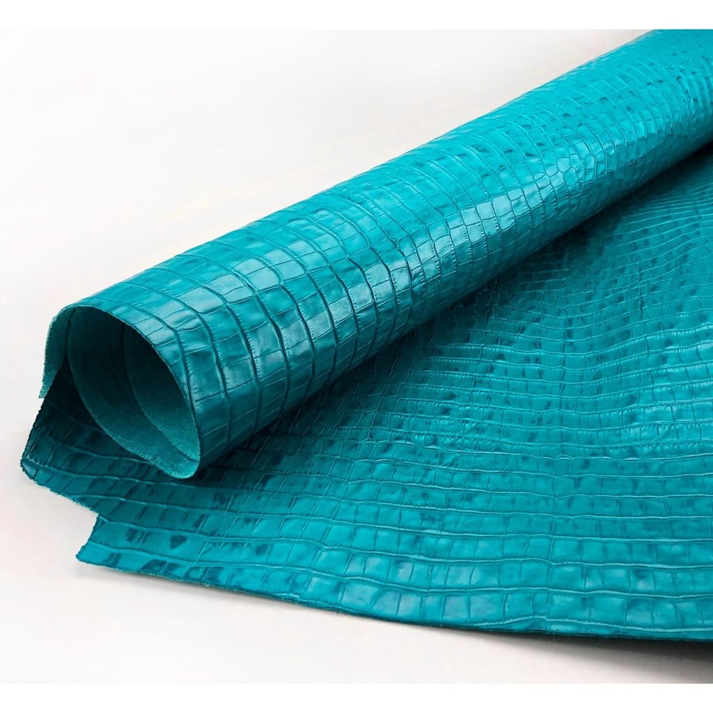 Couro Croco Retalho - 20 X 20 Cm