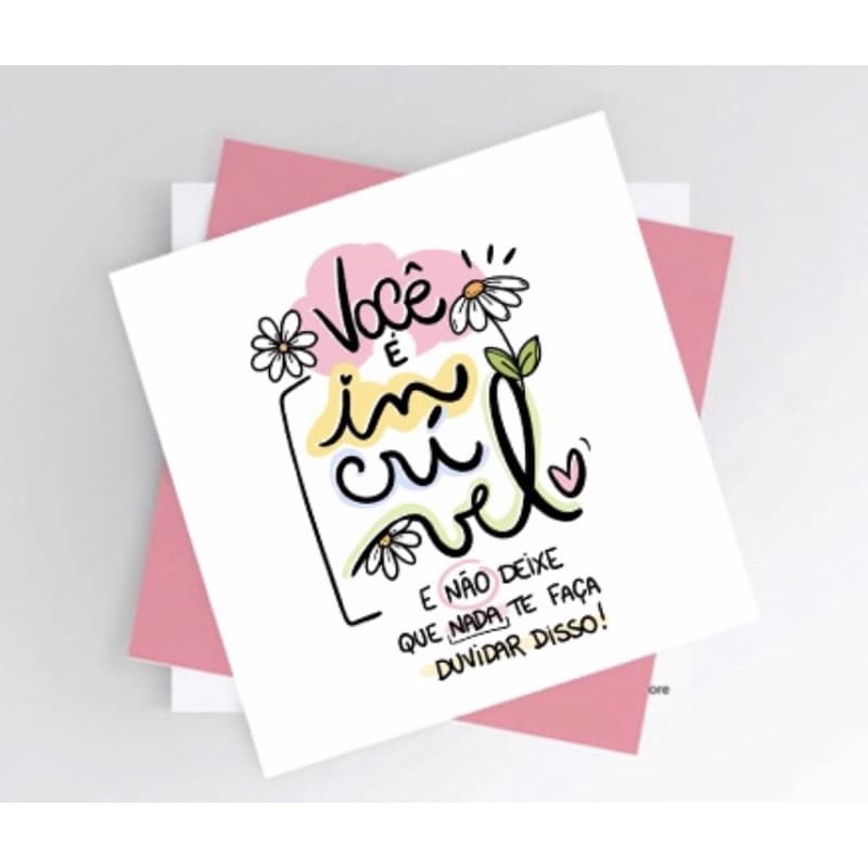 50 mini cartão motivacional - Vocé é incrível