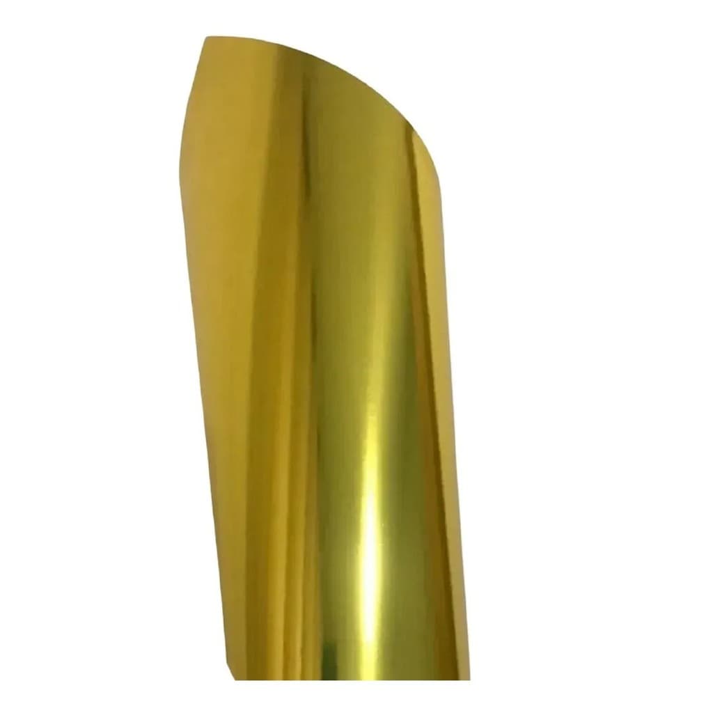 Papel Lamicote 180g A4 Laminado Uma Face 20 folhas Dourado Ouro