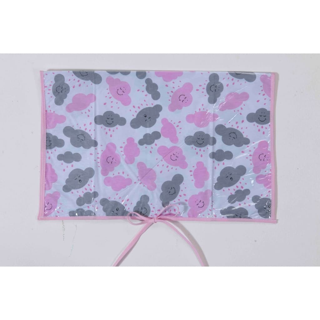 Trocador Para Bebê Rosa e Cinza Chuva de Amor Portatil Carregar na Bolsa Trocador para Viagem para Nenem menina