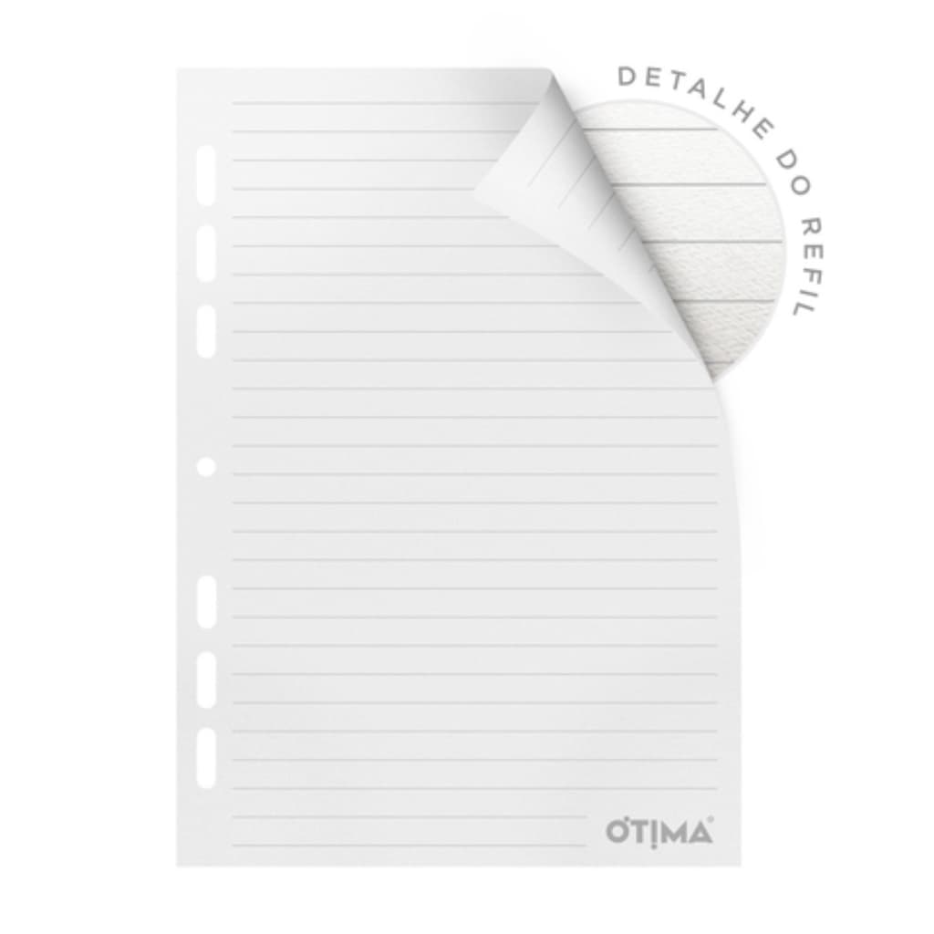 Refil Fichário Pautado - Ultra ( colegial ) - Marca Ótima - tamanho médio